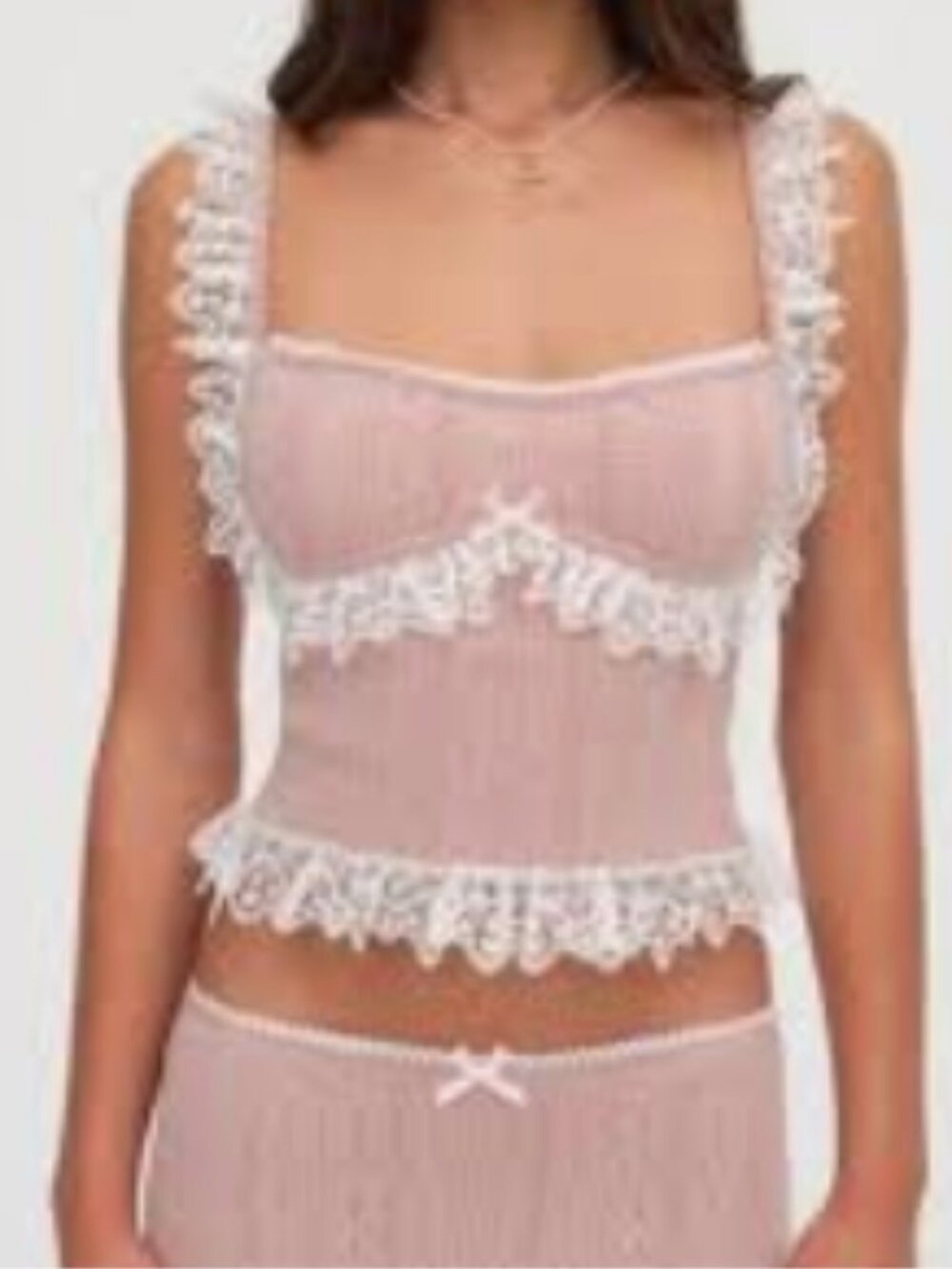 For Love and Lemons Pink Lace Andy Top, Small, New With Tags